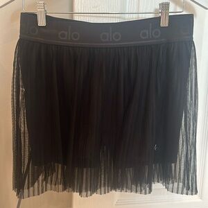 ALO Yoga Black Mini Tulle Skirt
